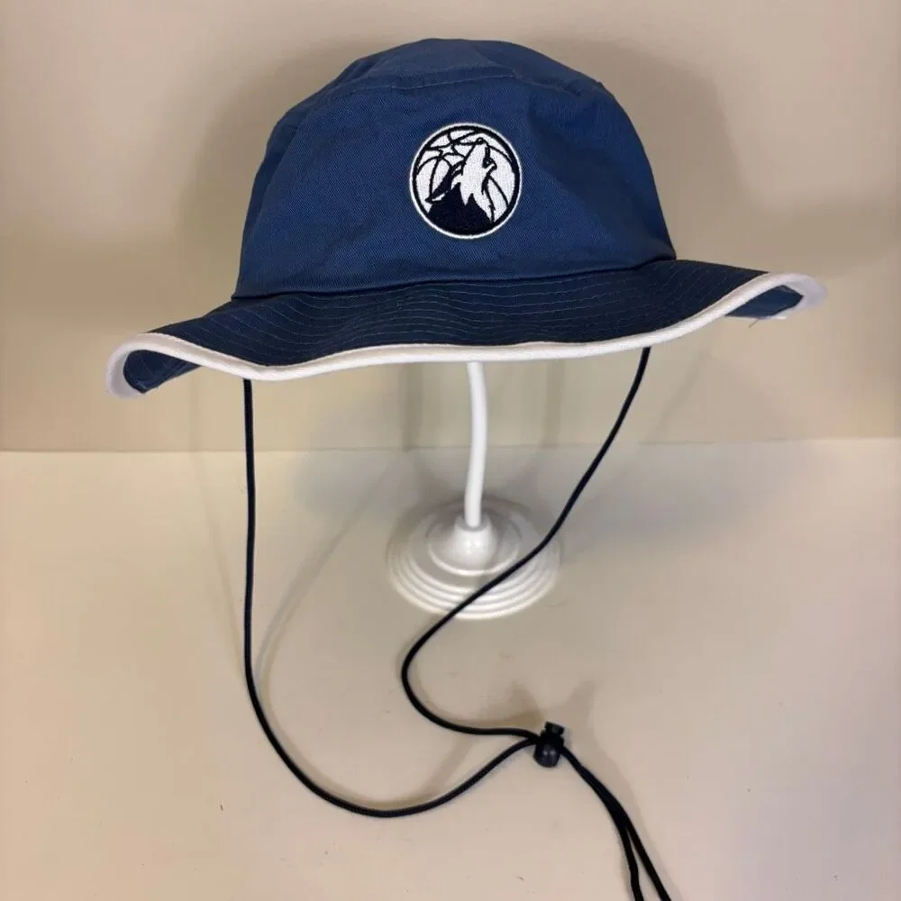 Minnesota Timberwolves Basketball Blue Bucket Hat with Strap Unisex